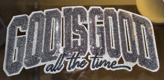 Sequin God Is Good Patch